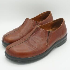 Birkenstock Footprints Brown Leather V-Gore Slip-On Shoes - EU 42